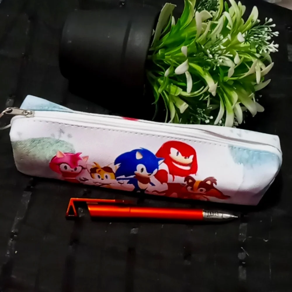 White Sonic pencil case